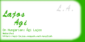 lajos agi business card